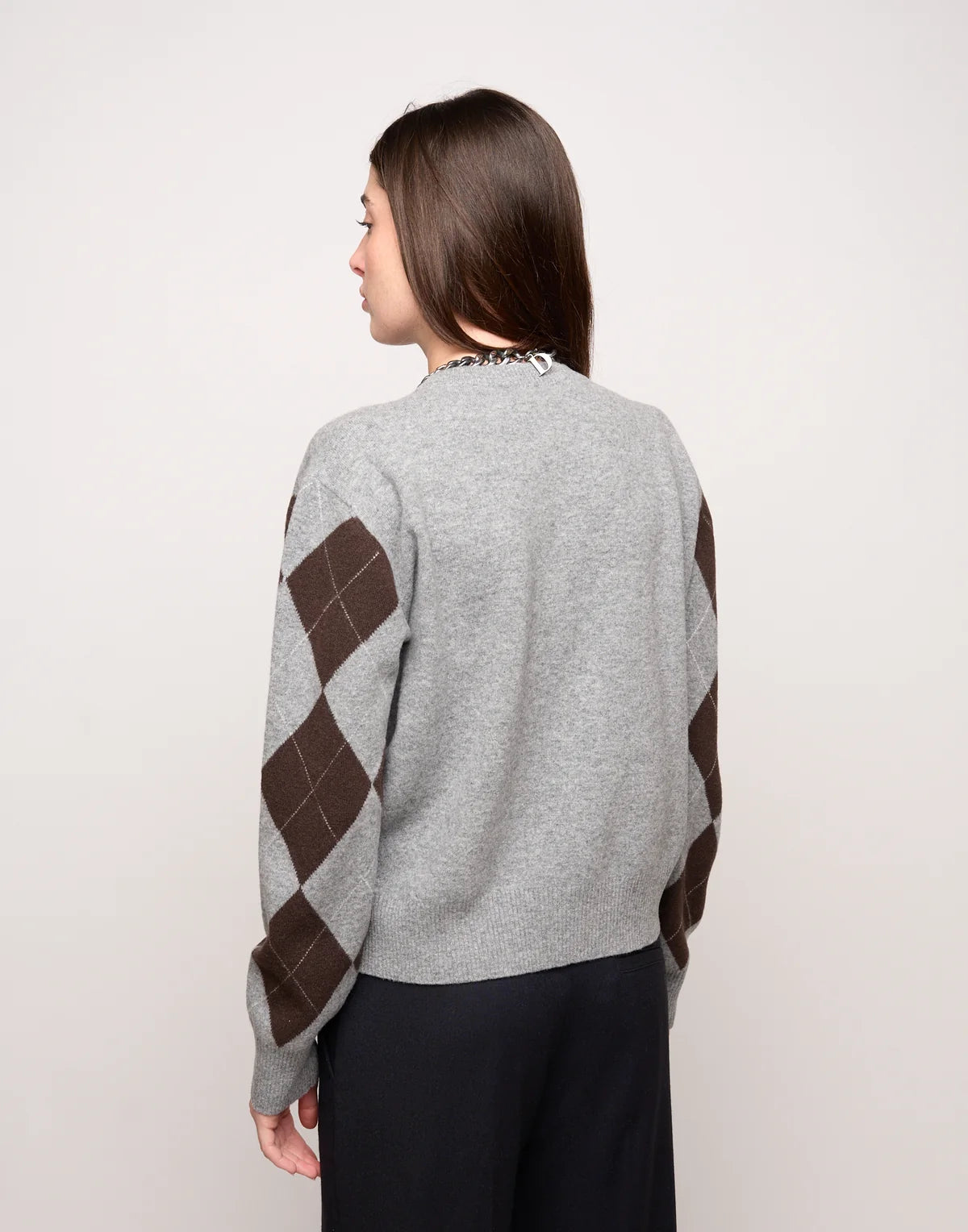 MAGLIA GIROCOLLO CON INTARSIO ARGYLE