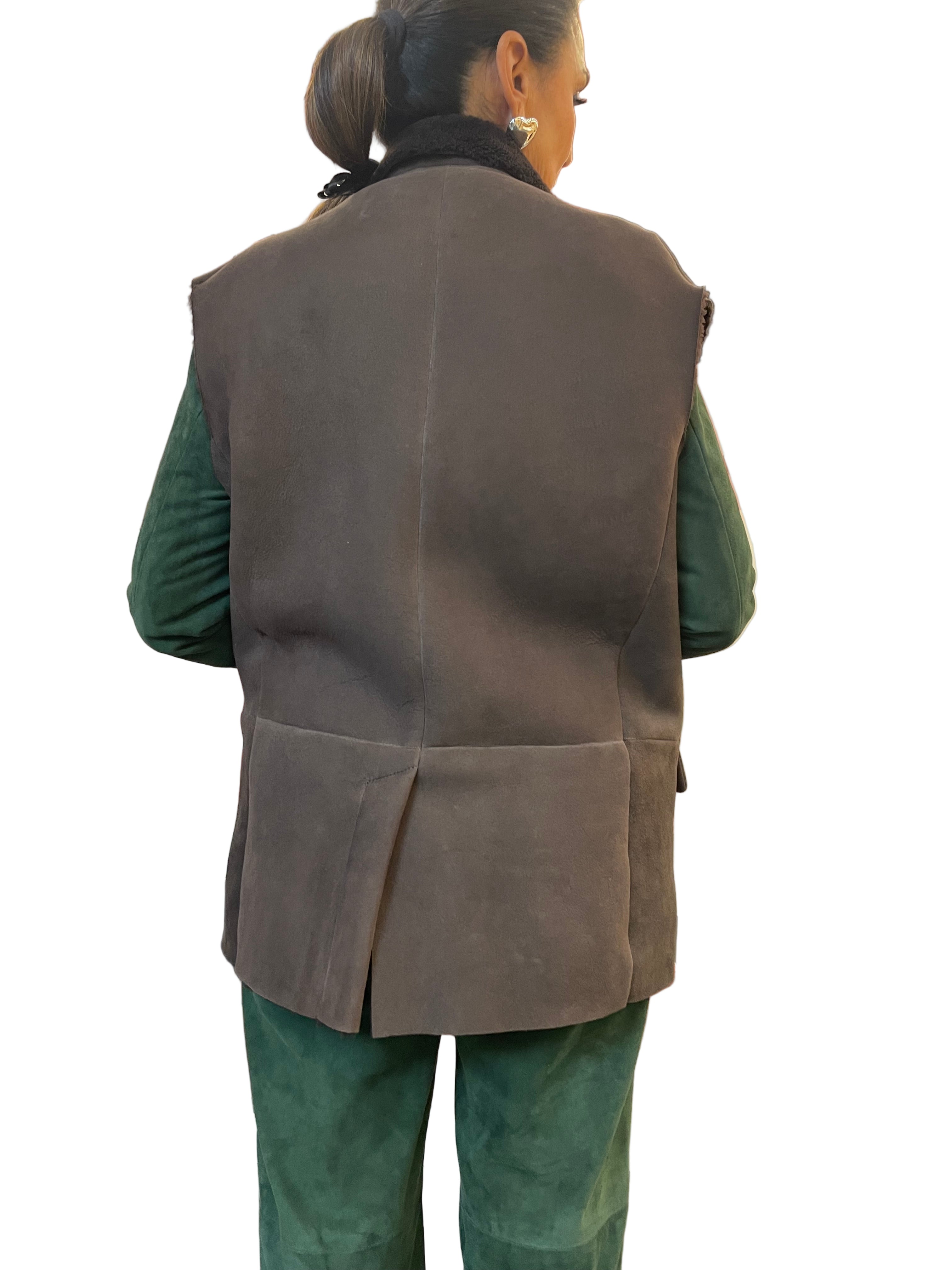 Gilet Shearling Mèthode Marrone