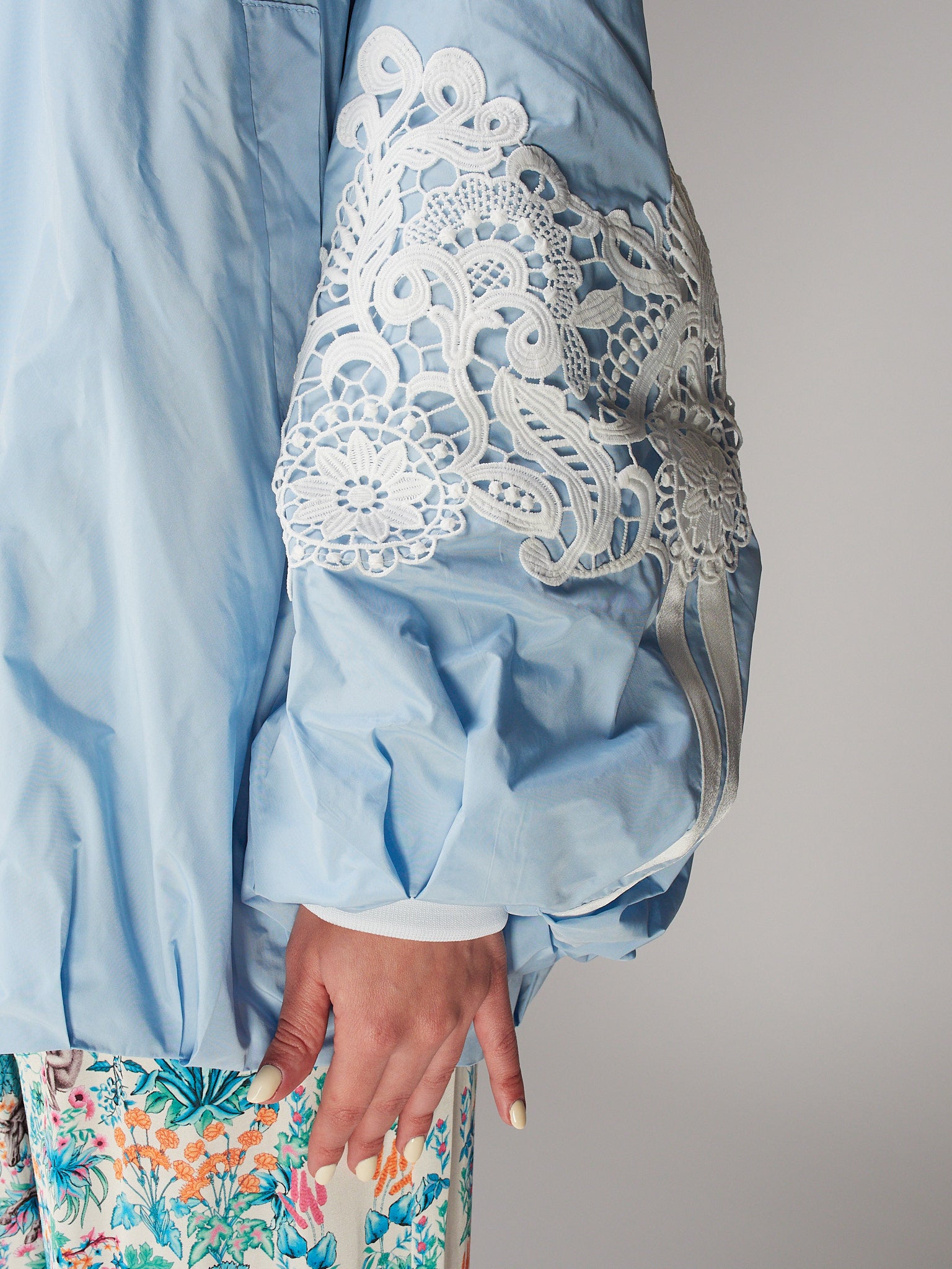 Bomber Blu Con Ricami 5 Progress