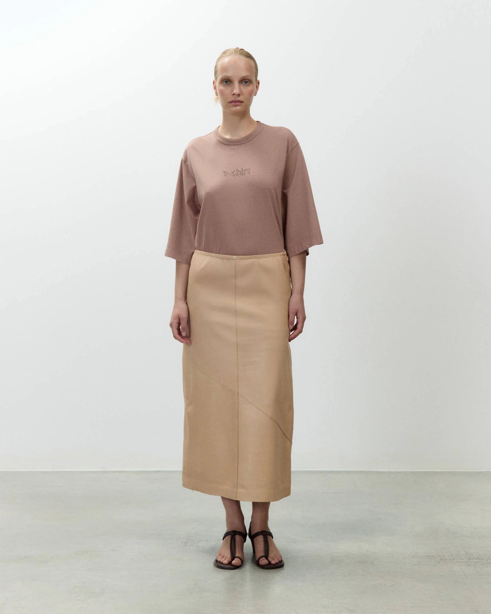 Gonna midi soft leather Alysi