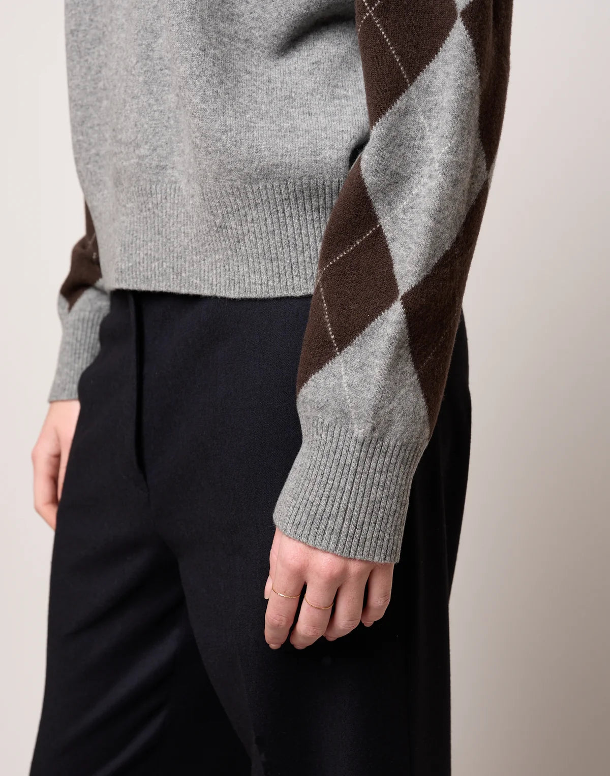 MAGLIA GIROCOLLO CON INTARSIO ARGYLE
