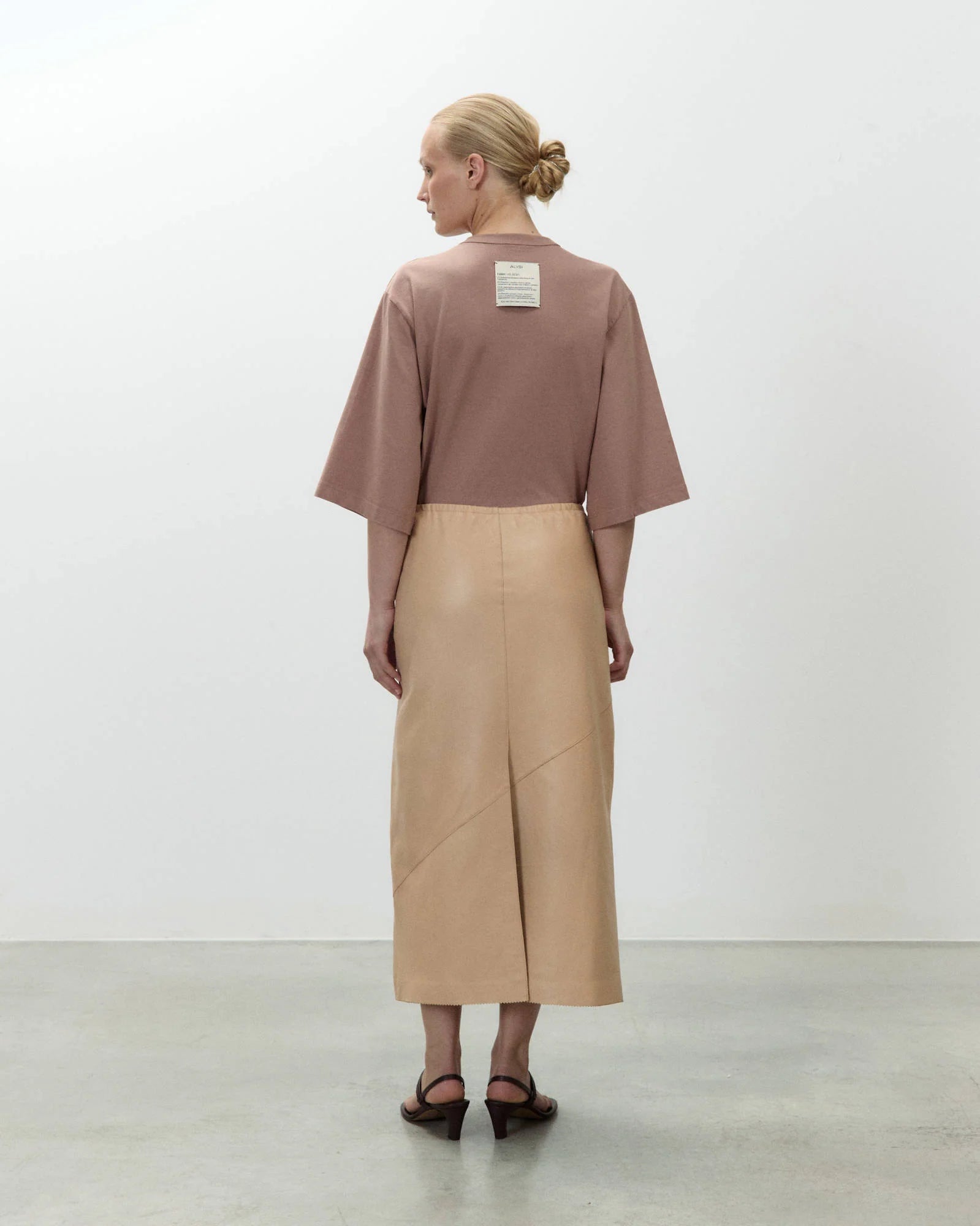 Gonna midi soft leather Alysi