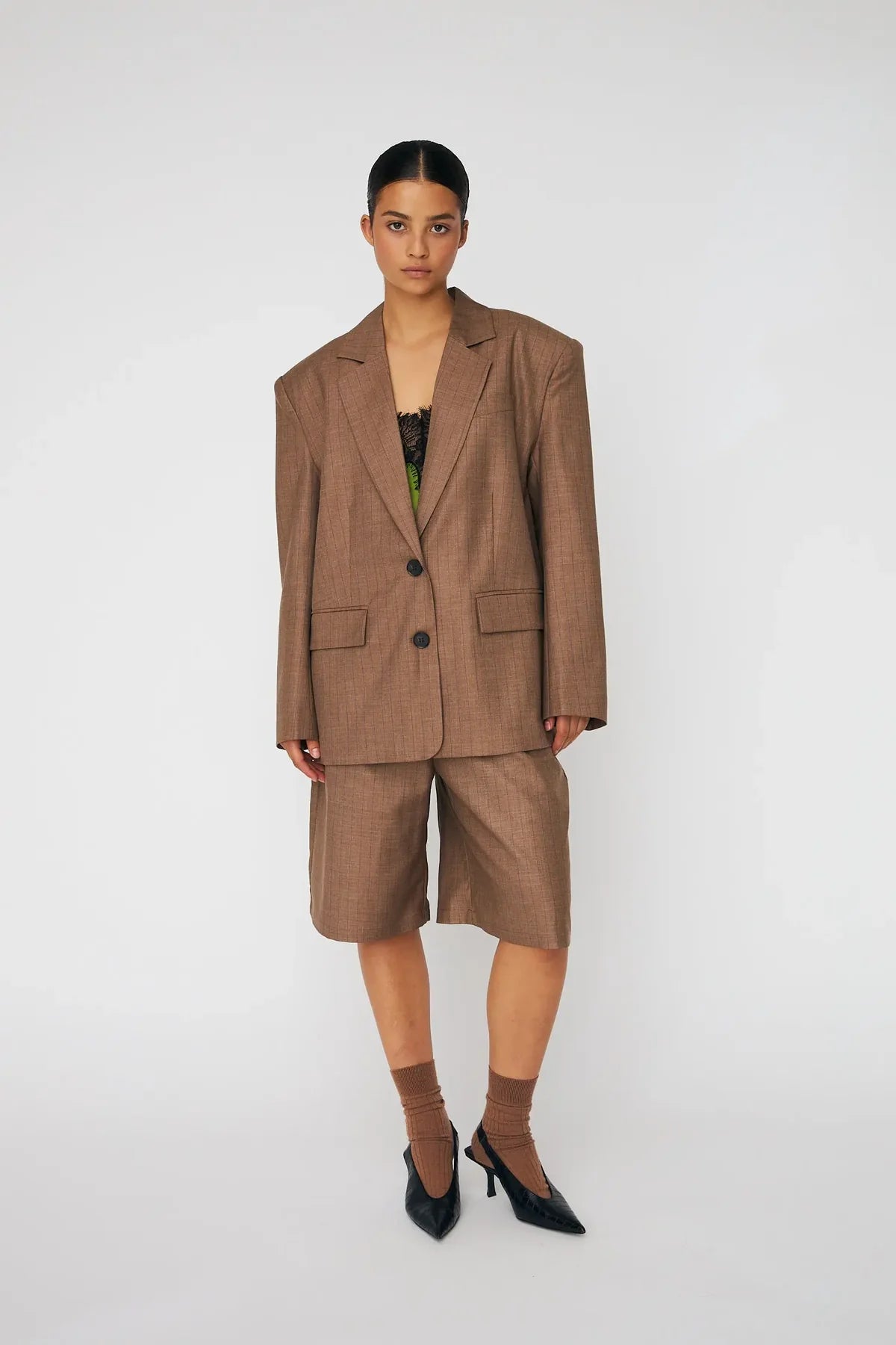 Blazer StellaNova brown stripes