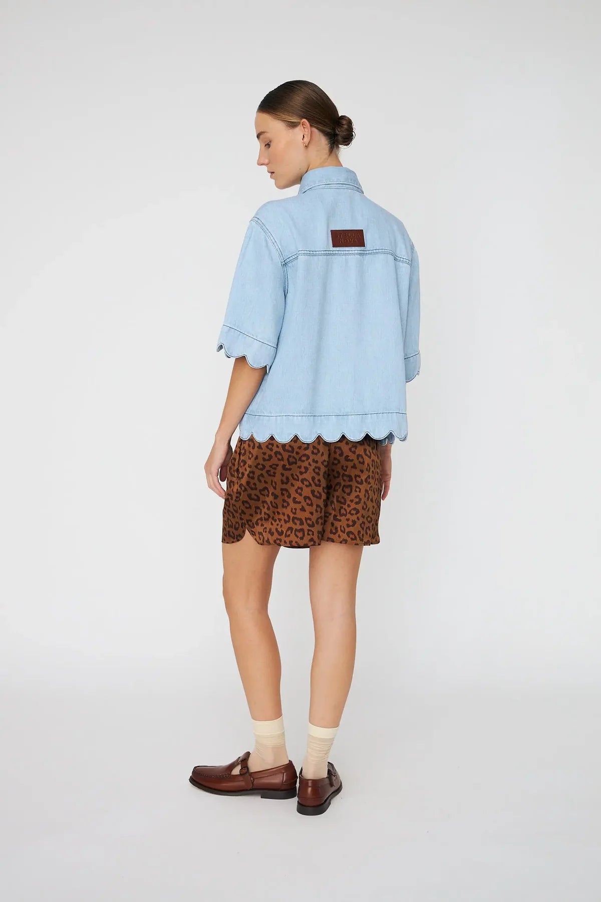 Camicia StellaNova in denim morbido light blue