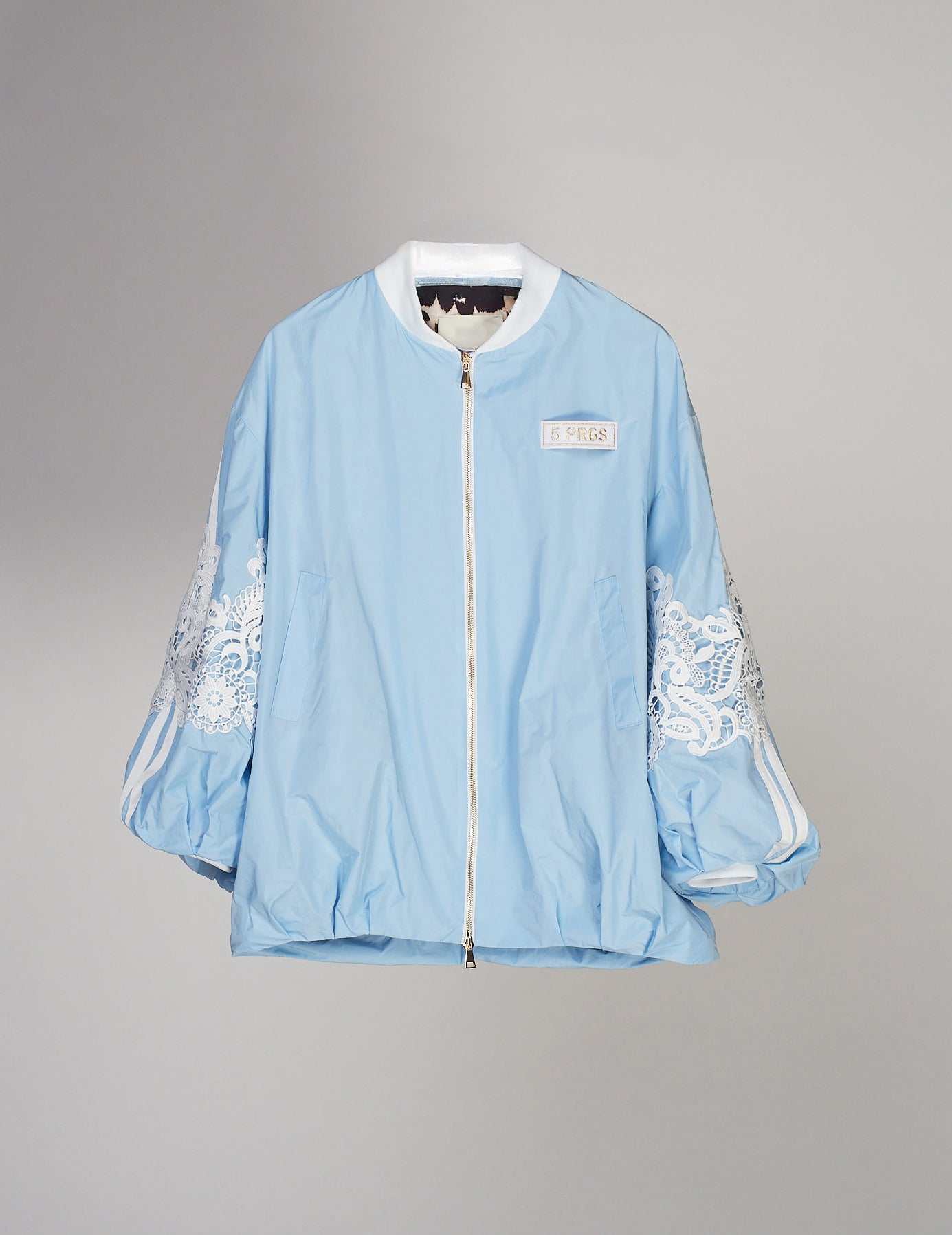 Bomber Blu Con Ricami 5 Progress