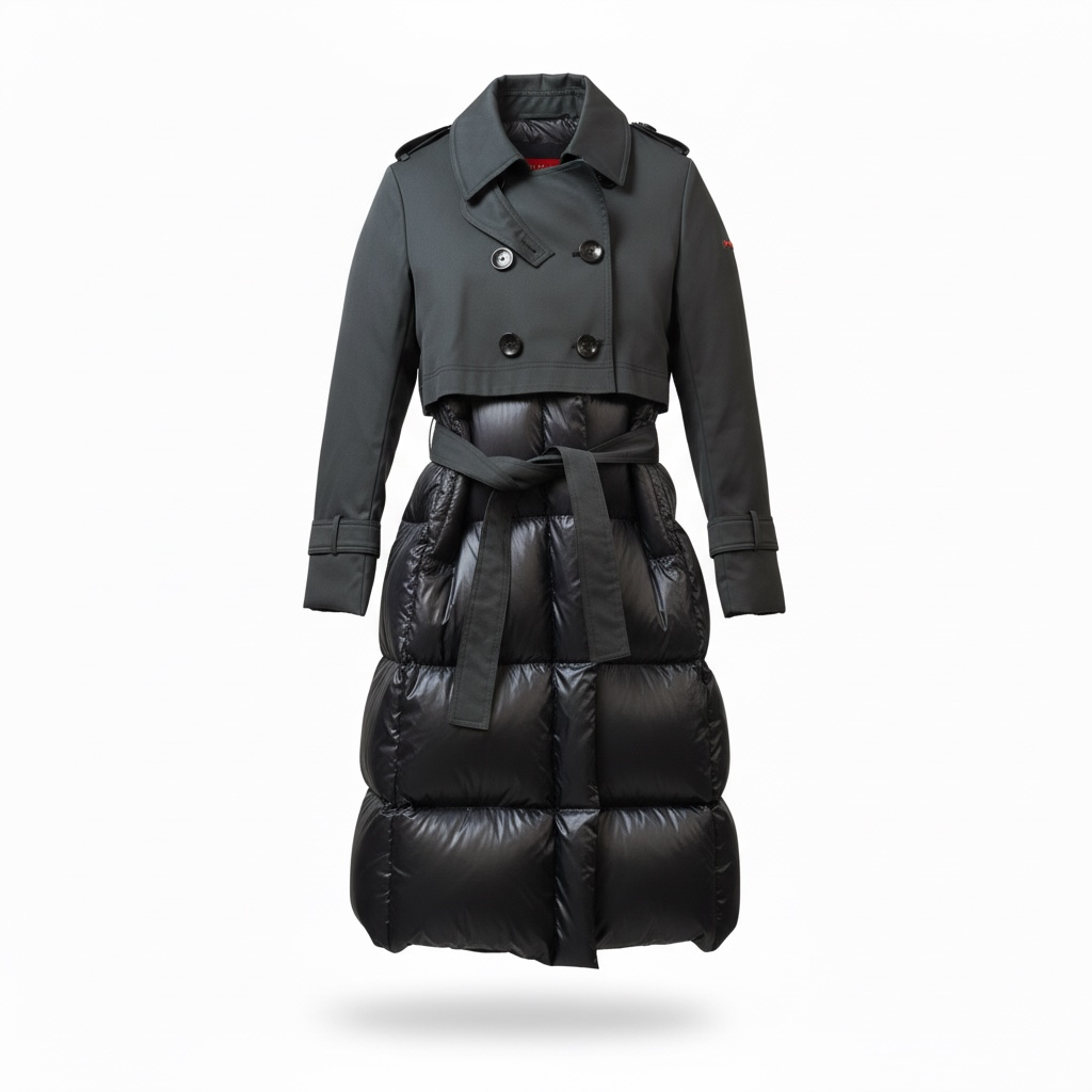 Piumino Trench nero Dichi