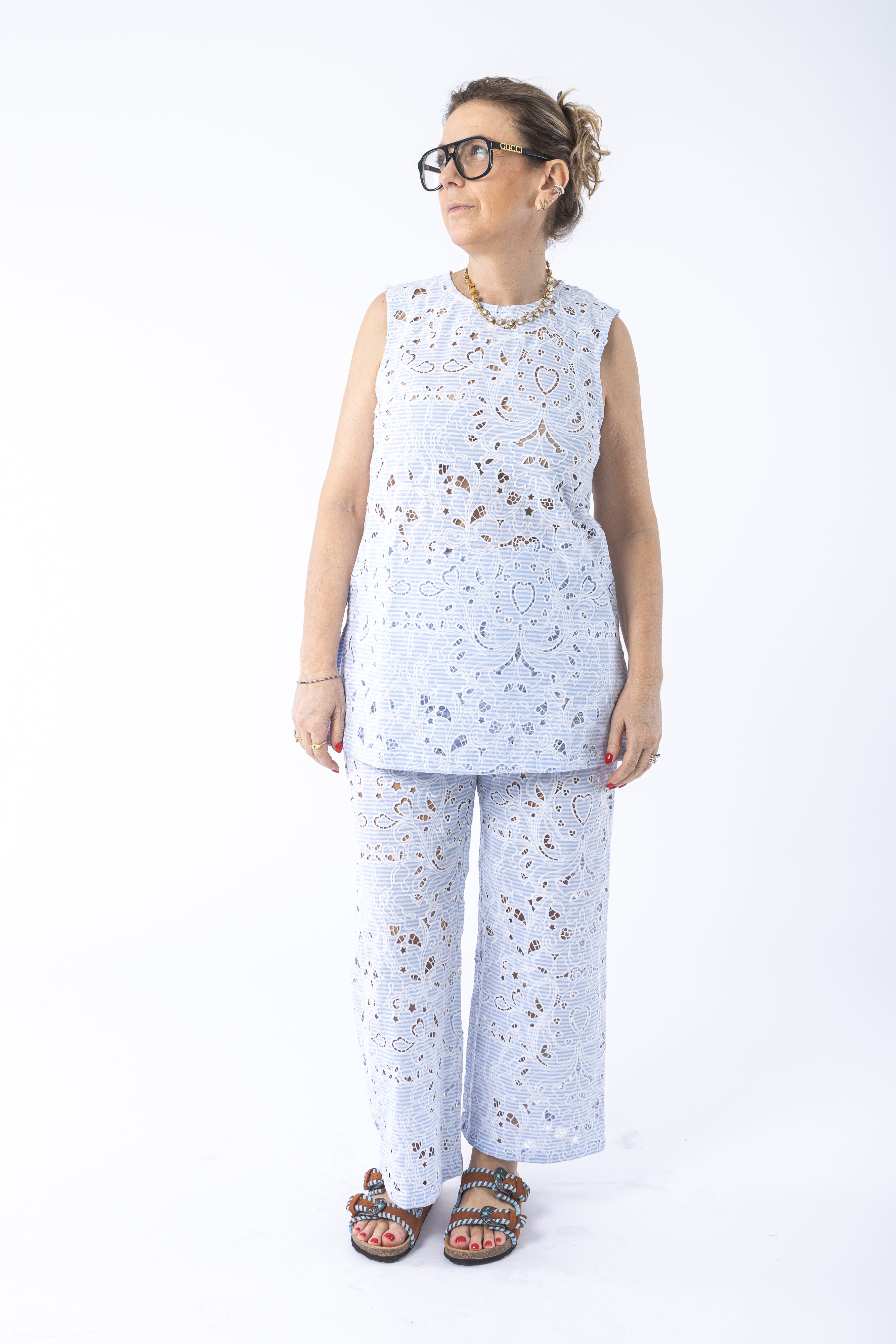 Pantalone Broderie Suisse MANOUSH